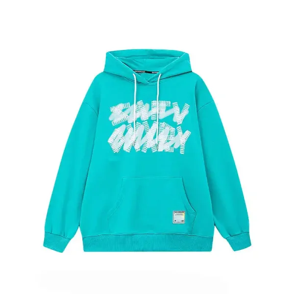 French Terry Vintage Thick Pullover Custom Screen Printed Hoodies