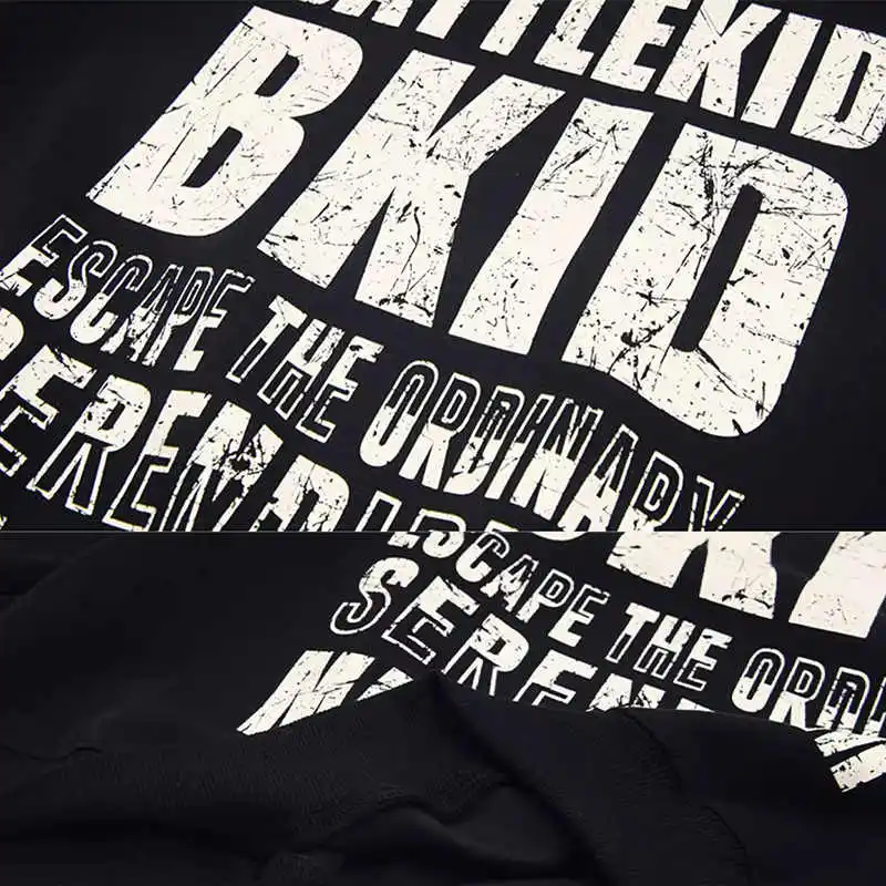 Screen Print Casual Long Sleeved Loose Custom Screen Print Hoodie - Image 6