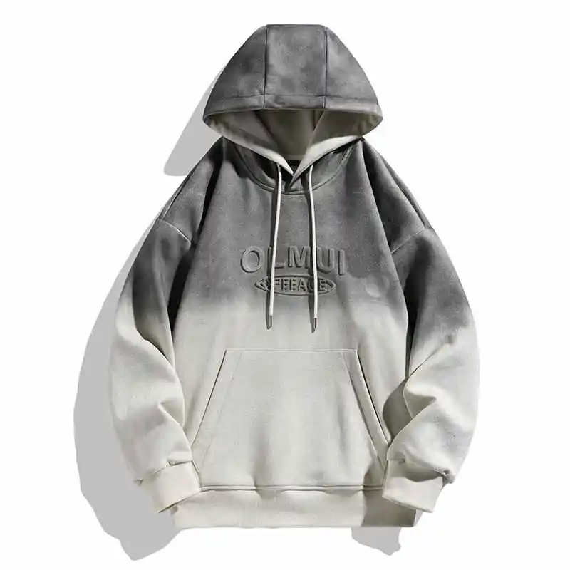 Custom Washed Vintage Streetwear Emboss Hoodie Manufacturer - Image 3