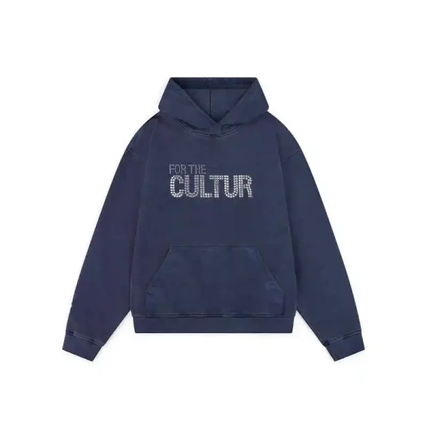 Custom Vintage Rhinestone Pullover Hoodie