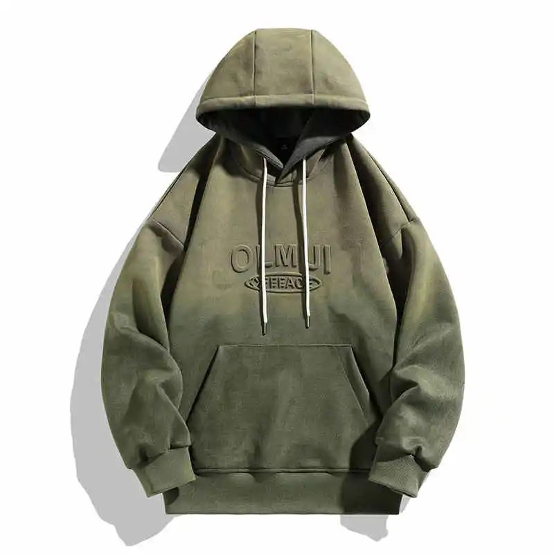 Custom Washed Vintage Streetwear Emboss Hoodie Manufacturer
