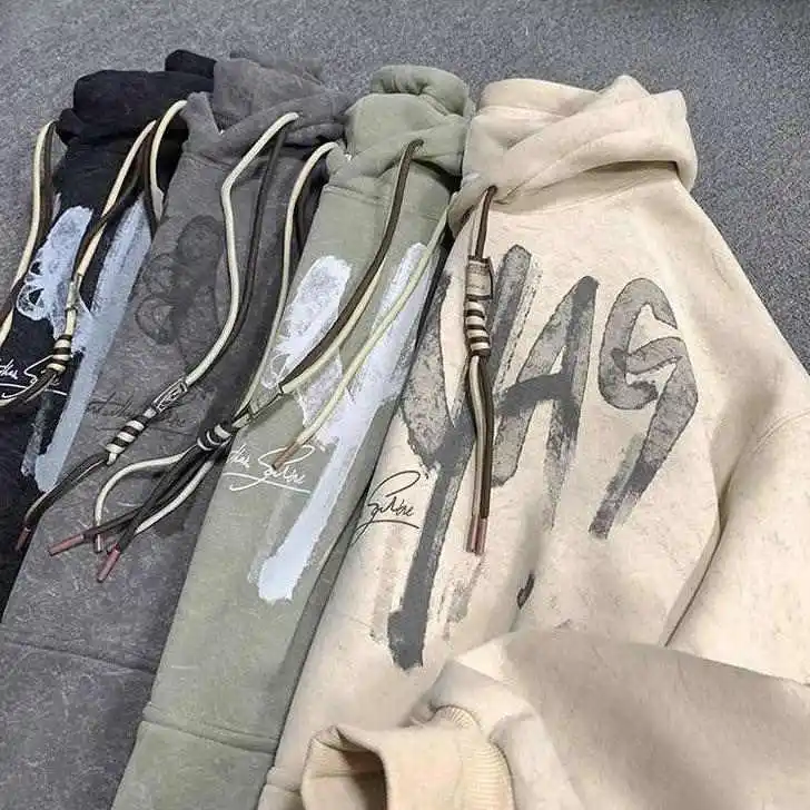 Heavyweight Sport Streetwear Custom Men’s Screen Printed Hoodies - Image 4