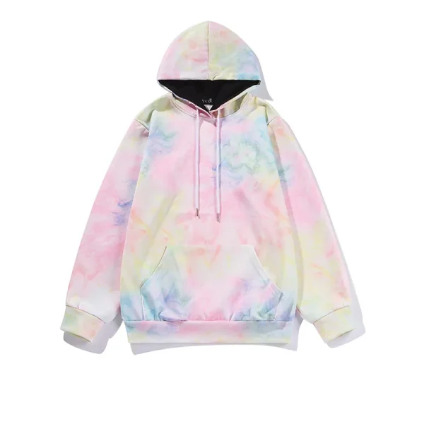 Tie Dye Hoodie Men,Custom Plain Men’s Pullover Hoodies,Unisex 100% Cotton Plus Size Drawstring